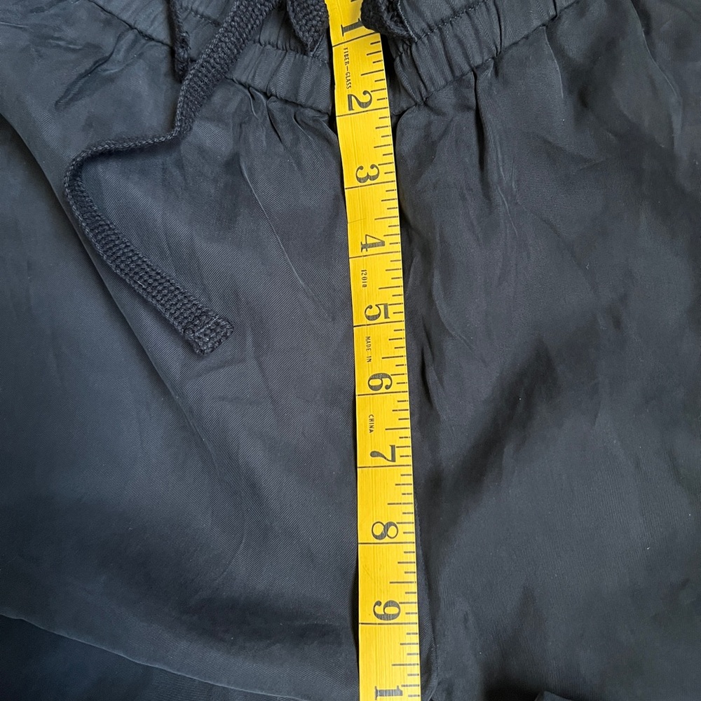 NWT J. Crew Black Cupro Elastic Waist Drawstring Joggers sz 2 - Picture 7 of 10
